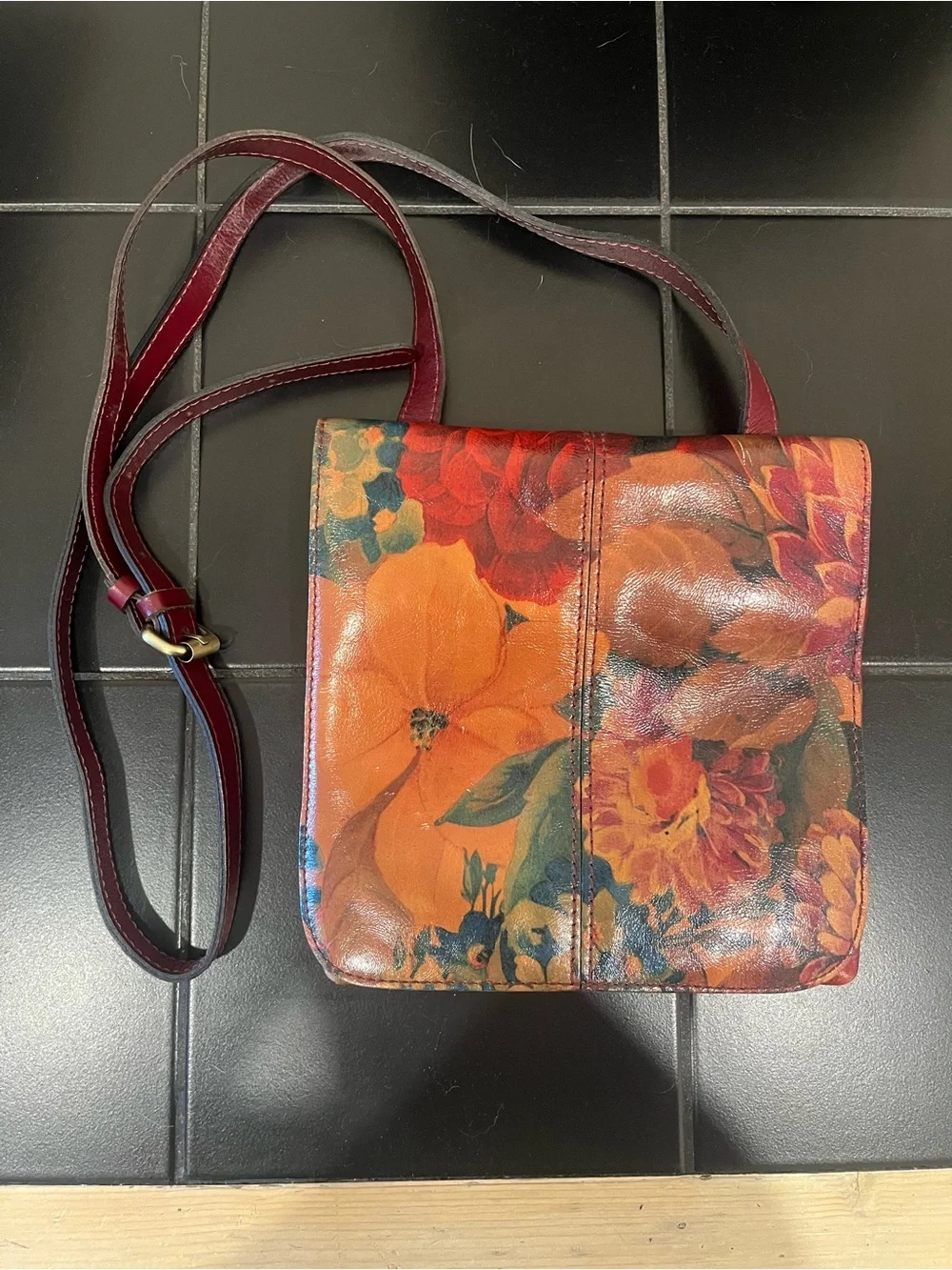 Vintage Leather Crossbody Bag